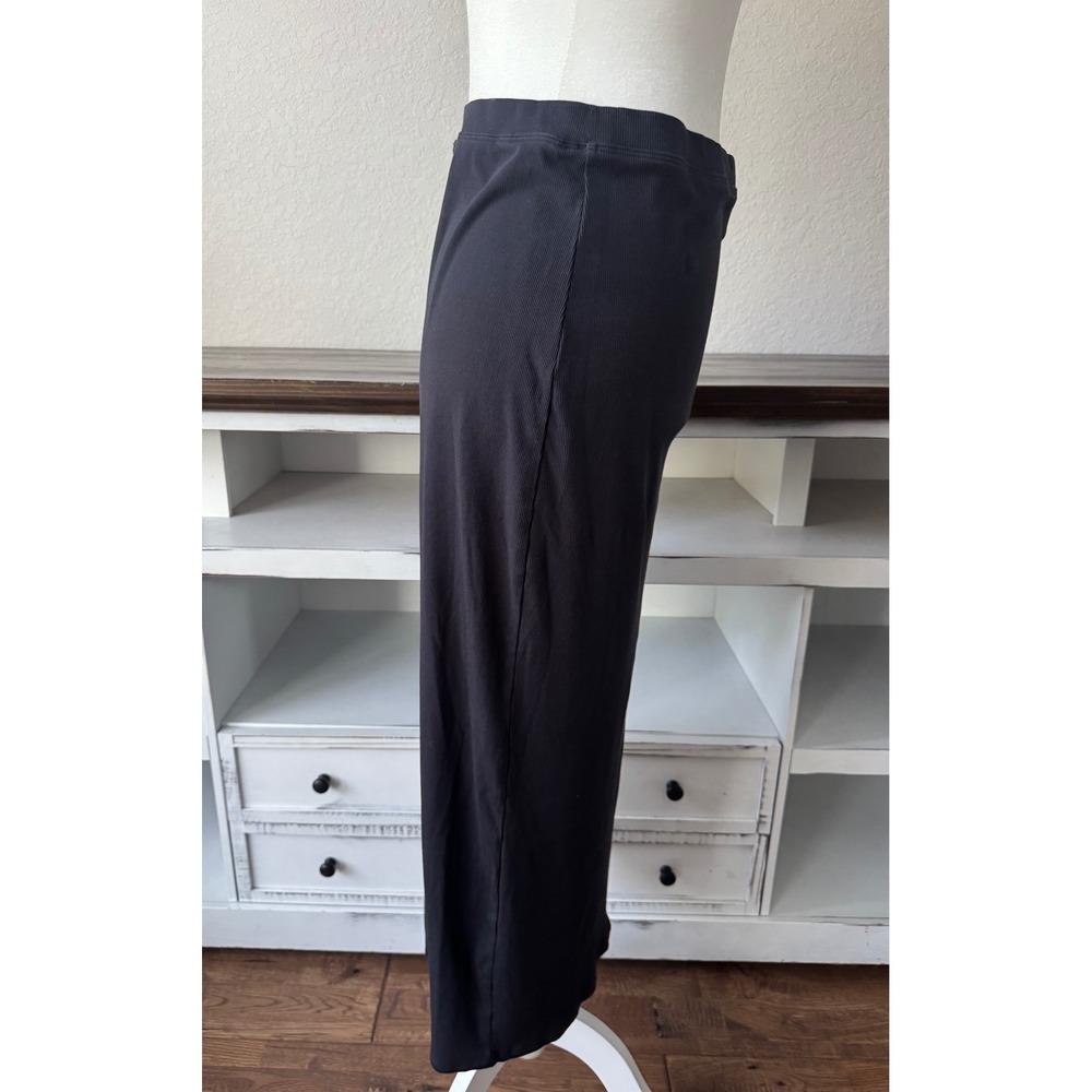Vuori Pose Column Skirt Ribbed Knit Midi Heathered Black VW3217 Size M H - Picture 4 of 8